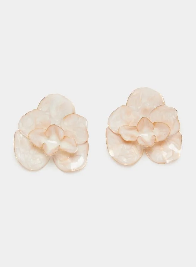 Styli Enamel Flower Earrings